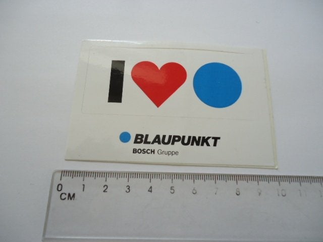 sticker oud Blaupunkt I Love autoradio vw opel auto radio, Verzenden, Zo goed als nieuw, Auto of Motor