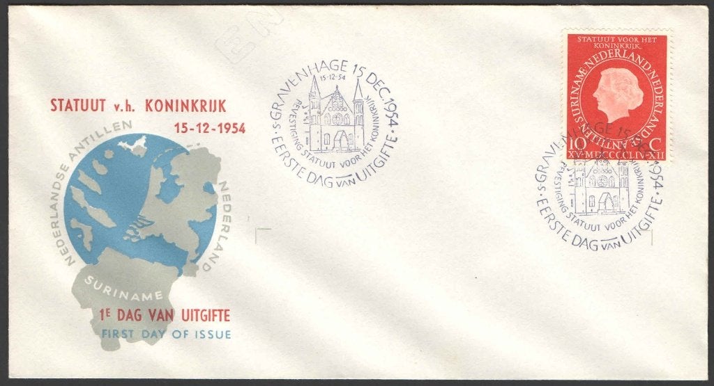 Nederland FDC E20 Zonder Adres, Koningin Juliana 1954, Postzegels en Munten, Postzegels | Eerstedagenveloppen, Ophalen of Verzenden