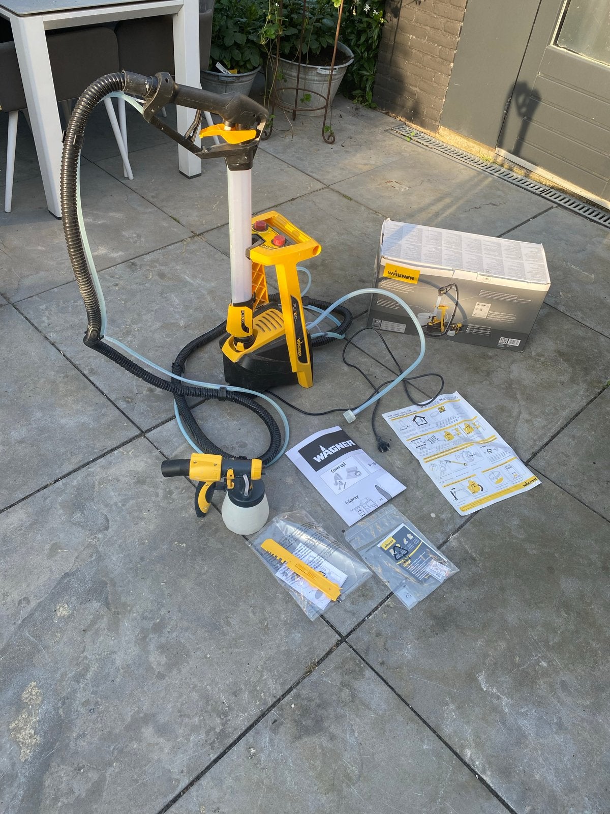 Wagner W950 Flexio verfspuit met alle accessoires, Doe-het-zelf en Verbouw, Schildersmaterialen, Ophalen of Verzenden, Gebruikt