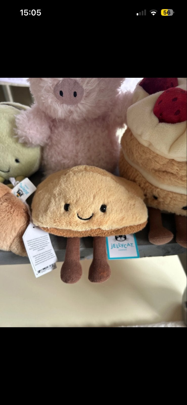 Jellycat Margaux Madeleine, Jellycat, Overige typen, Ophalen of Verzenden, Bruin
