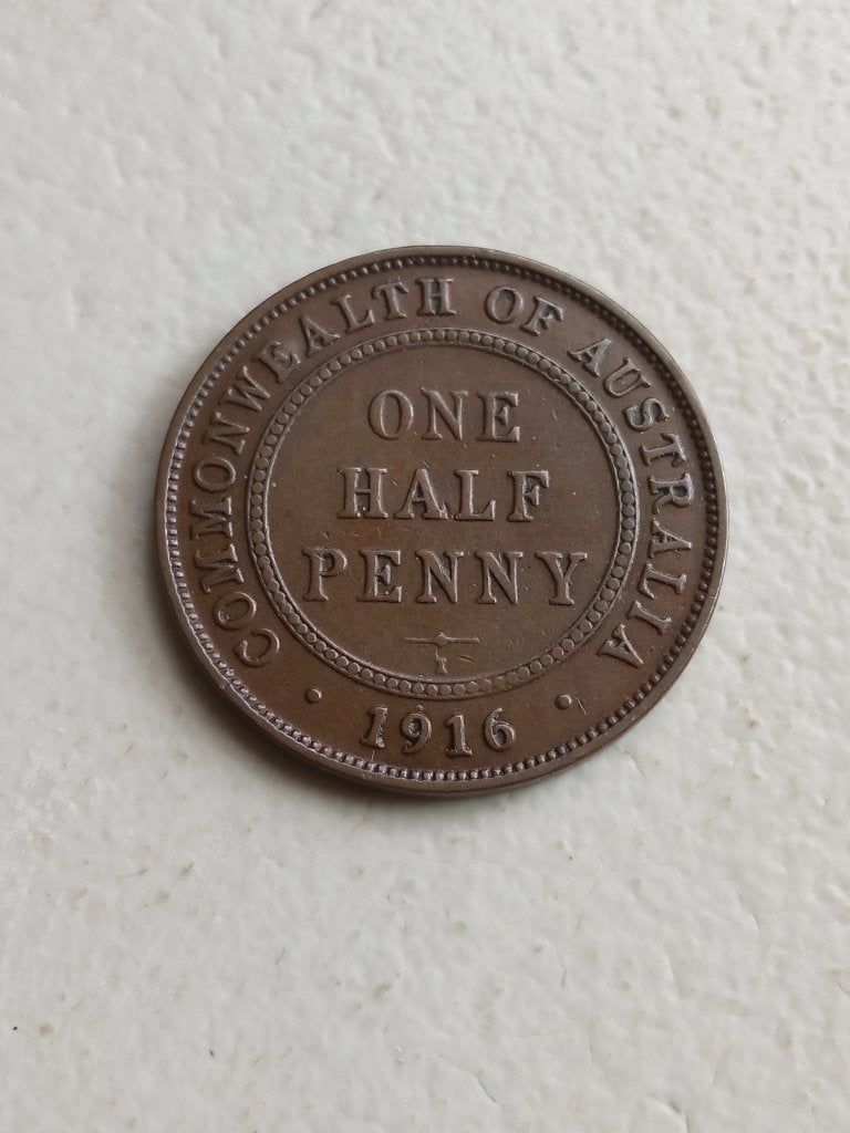 Australië 1/2 penny 1916., Ophalen of Verzenden, Losse munt