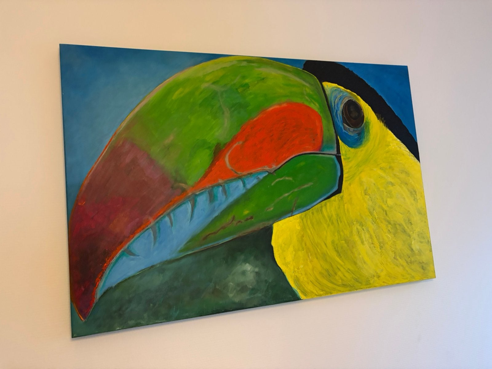 Toekan schilderij, Ophalen, Handgeschilderd, Acrylverf, Dieren