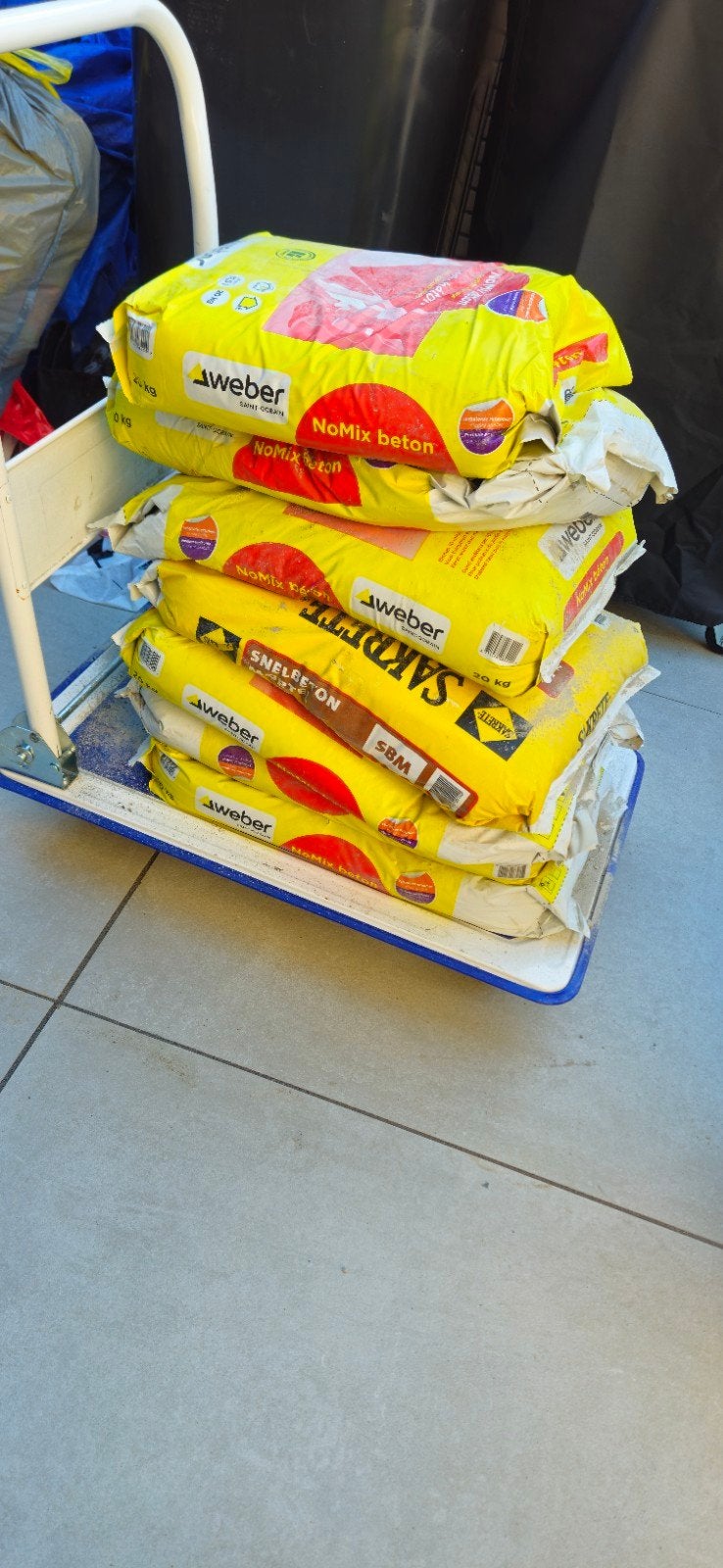 Snelbeton 10 zakken van 20kg, Ophalen, Nieuw