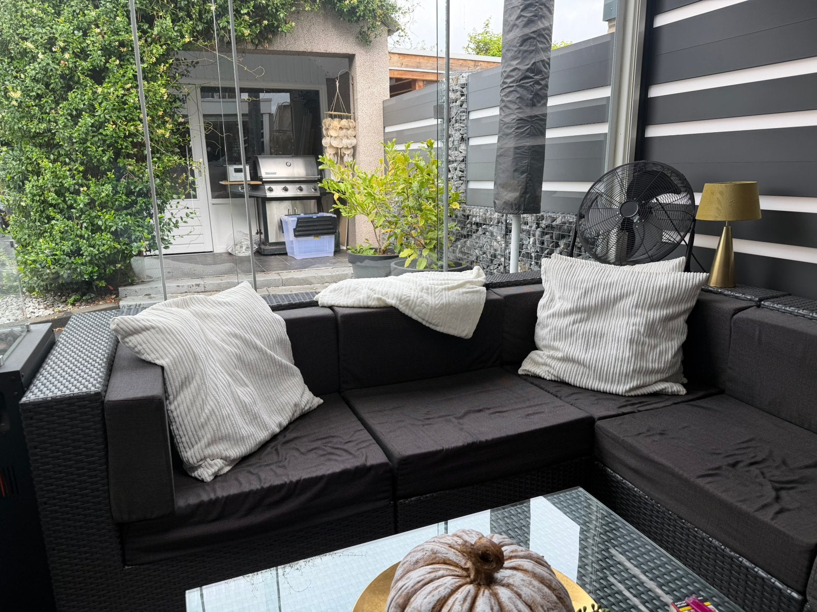Mooi tuin loungeset, Ophalen, Kunststof, 6 zitplaatsen, Loungeset