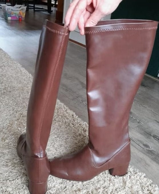 Donkerbruine stretch laars bonprix nieuw maat 39, Hoge laarzen, Bonprix, Bruin, Nieuw