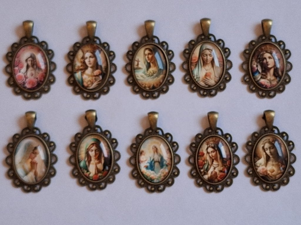 Maagd Maria heiligen koperkleurige kettinghangers hangers, Sieraden, Tassen en Uiterlijk, Ophalen of Verzenden, Nieuw, Overige kleuren