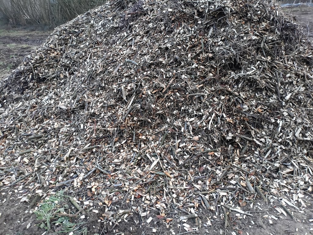 verse houtsnippers, 6 m³ of meer, Ophalen, Berkenhout, Takken