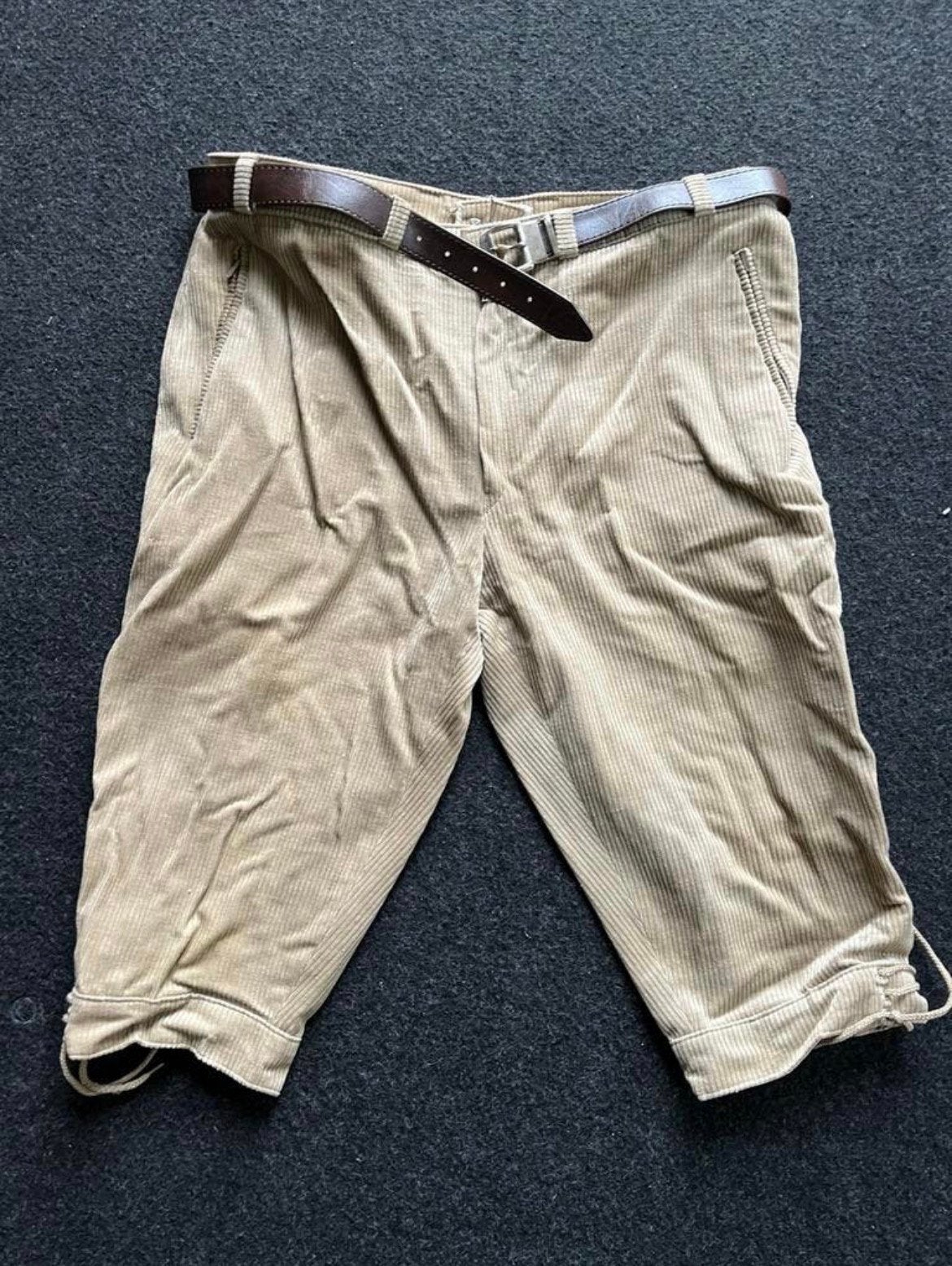 Vintage beige corduroy rij broek buchmann (52), Ophalen of Verzenden, Zo goed als nieuw, Maat 52/54 (L), Beige
