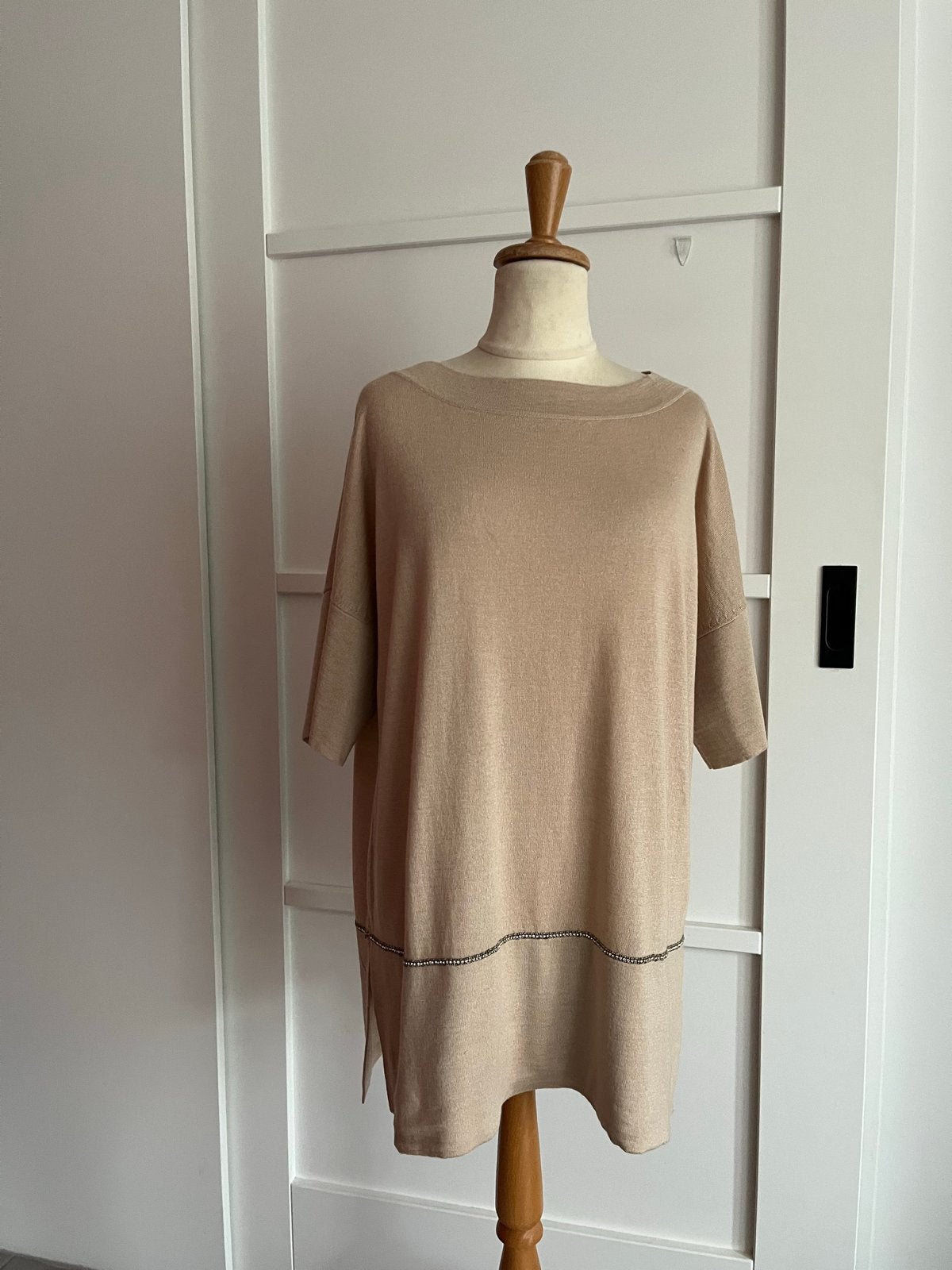 Snobby Sheep Cashmere Milano Trui - Zijde & Kasjmier, Ophalen of Verzenden, Zo goed als nieuw, Maat 38/40 (M), Beige