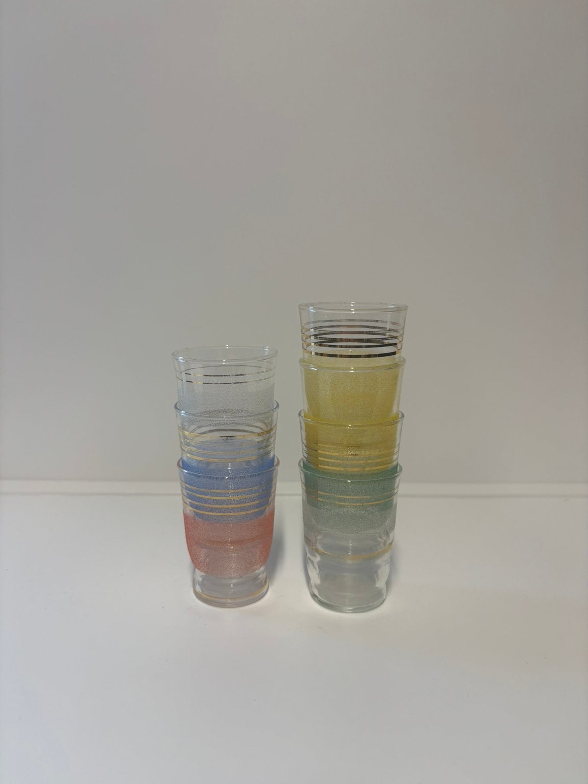 Vintage Franse borrelglaasjes, Verzamelen, Glas en Borrelglaasjes, *, Gebruikt, *, Ophalen of Verzenden
