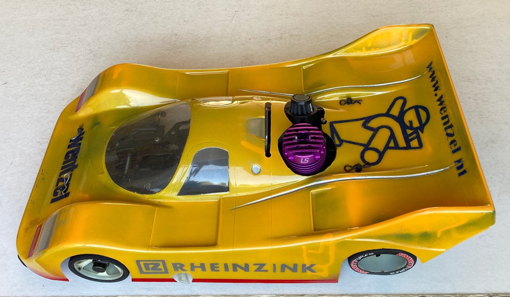 Vintage Serpent Sprint 1:8 4WD race car, Gebruikt, Verzenden, Auto onroad, Nitro