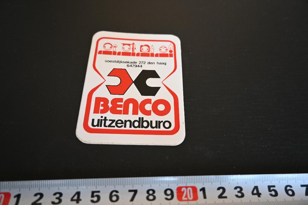 sticker Den Haag  BENCO uitzendburo, Ophalen, Zo goed als nieuw