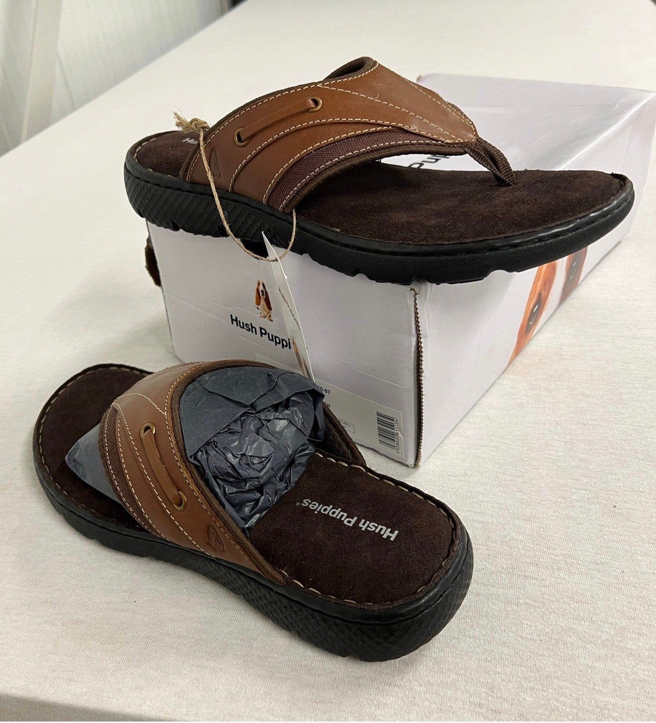 Hush Puppies Connor Heren Lederen NIEUW bruine sandalen 41, Sandalen, P, Bruin, P