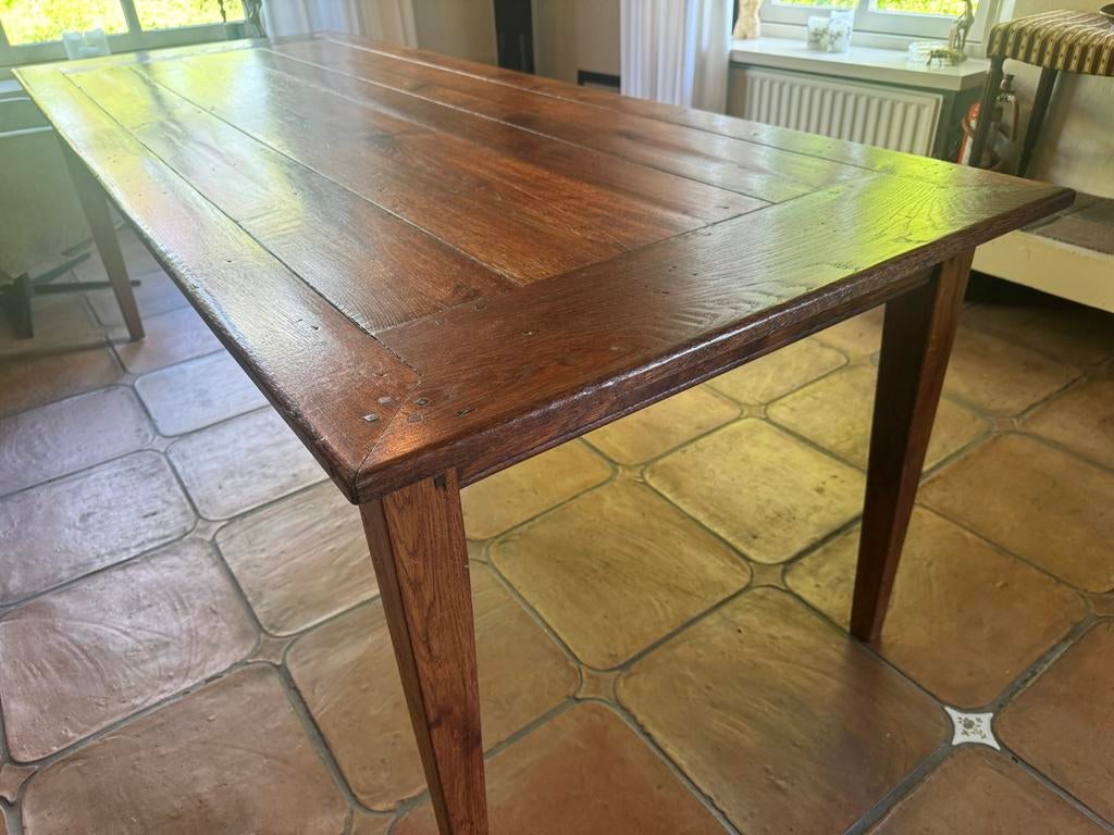 Prijs verlaagd!!! Robuuste houten eettafel - 230x90x78cm, Ophalen