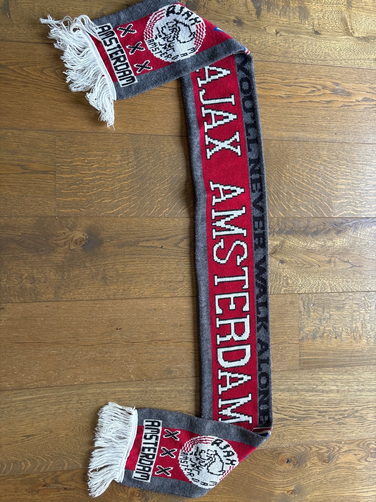 Ajax Amsterdam sjaal - You'll Never Walk Alone, Ophalen of Verzenden, Zo goed als nieuw, Clubaccessoires