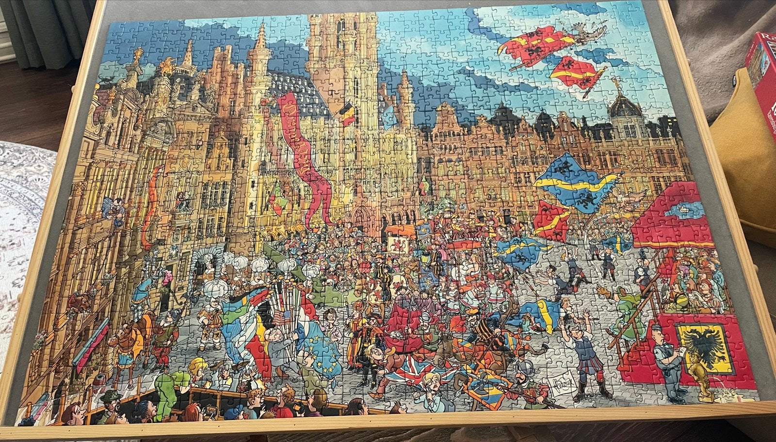Ravensburger Legpuzzel Brussel 1000 stukjes, Ophalen of Verzenden, 500 t/m 1500 stukjes, Zo goed als nieuw, Legpuzzel
