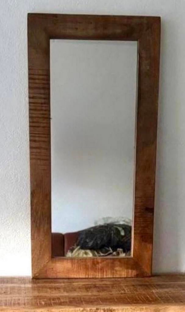 Spiegel van mangohout 100x50, Huis en Inrichting, Woonaccessoires | Spiegels, Ophalen, Minder dan 50 cm, Zo goed als nieuw, Minder dan 100 cm