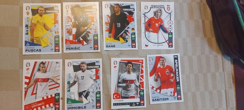 8 voetbal plaatjes EK 2024 oa Immobile Sane Perisic, Ophalen of Verzenden, Nieuw, Buitenlandse clubs, Poster, Plaatje of Sticker