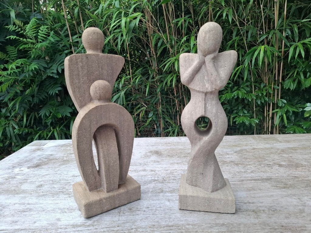 Vintage stenen sculptuur., Ophalen, Zo goed als nieuw, 51 cm, Steen/keramiek