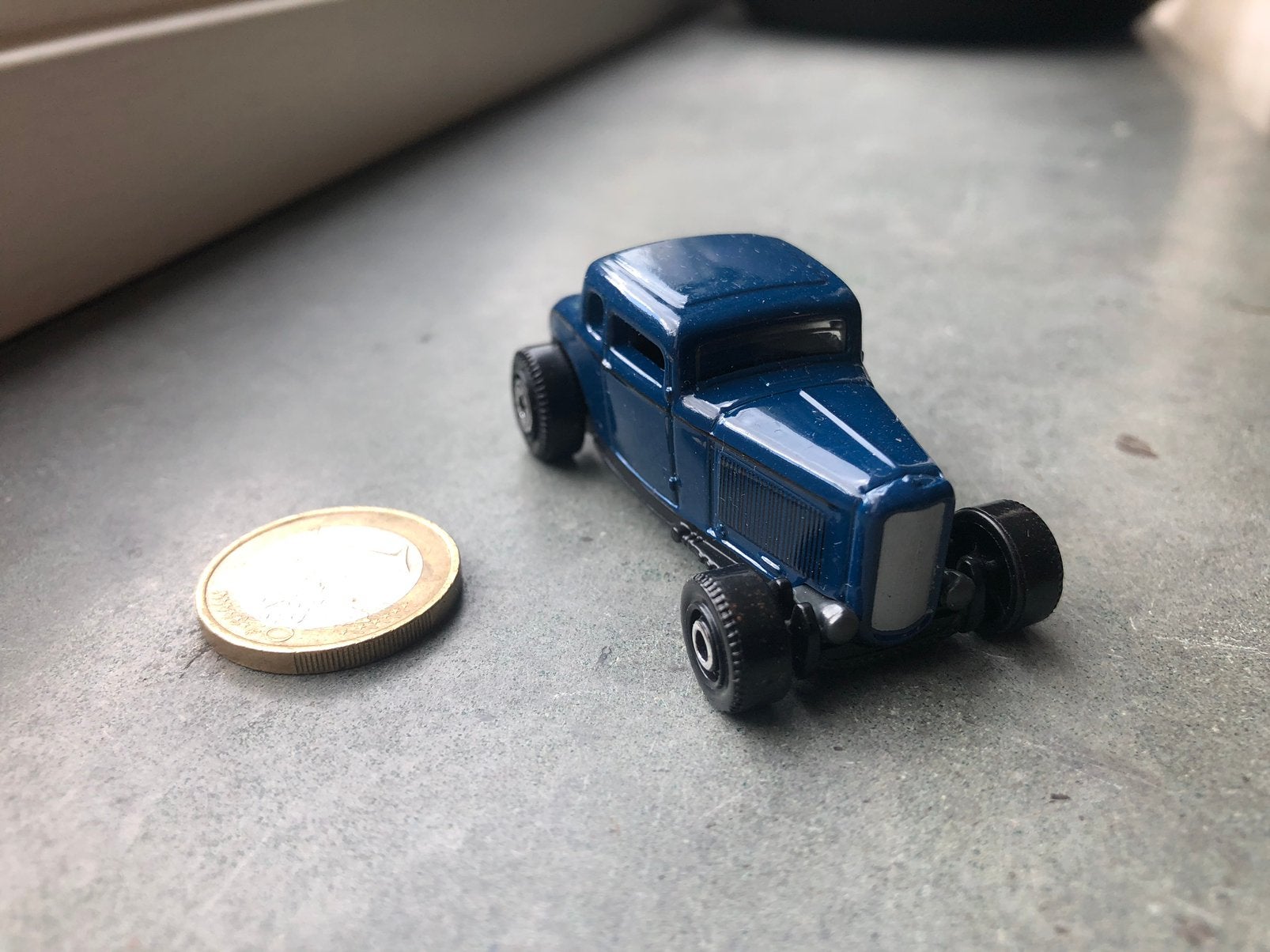 Blauwe 1932 Ford Coupé Model B Hot Rod - Matchbox / Mattel, Ophalen of Verzenden, Gebruikt, Auto