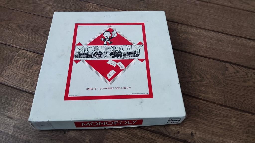 Vintage Monopoly Bordspel - Smeets + Schippers Spellen, Vijf spelers of meer, Ophalen of Verzenden, Gebruikt, Smeets + Schippers Spellen B.V.