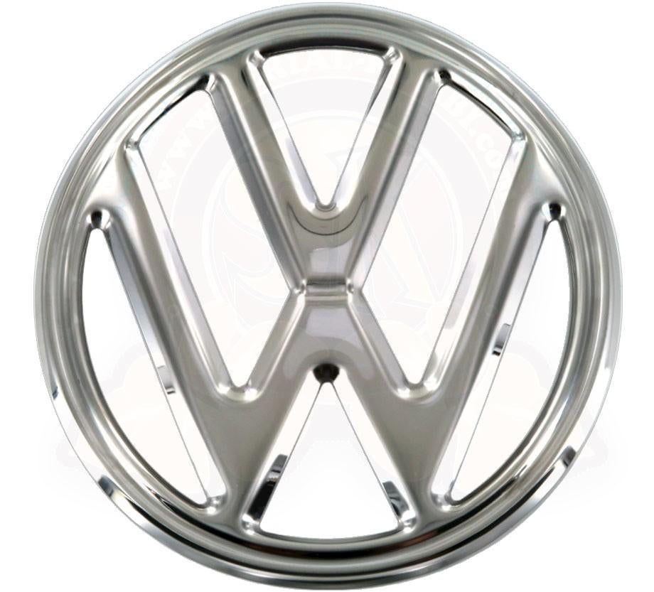 VW T2 front badge 25cm chrome metal 1967-1972 Chroom Logo VW, Ophalen of Verzenden, Nieuw, Volkswagen