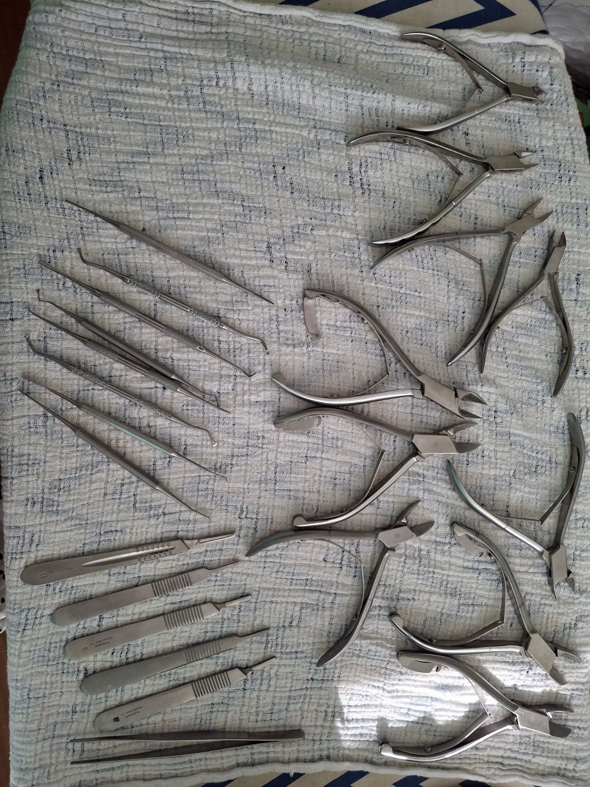zeer complete set instrumenten pedicure, Ophalen of Verzenden