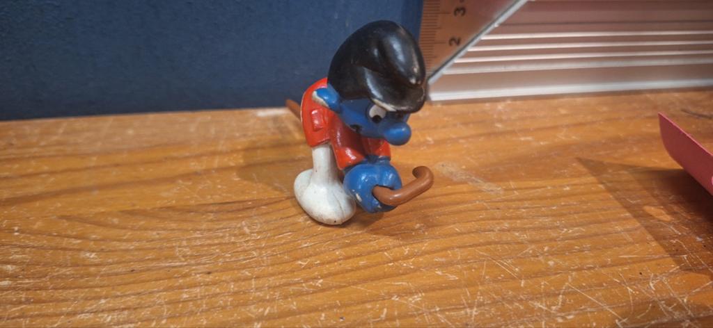 Smurf op stok poppetje (6.12), ., Ophalen of Verzenden, Zo goed als nieuw, .