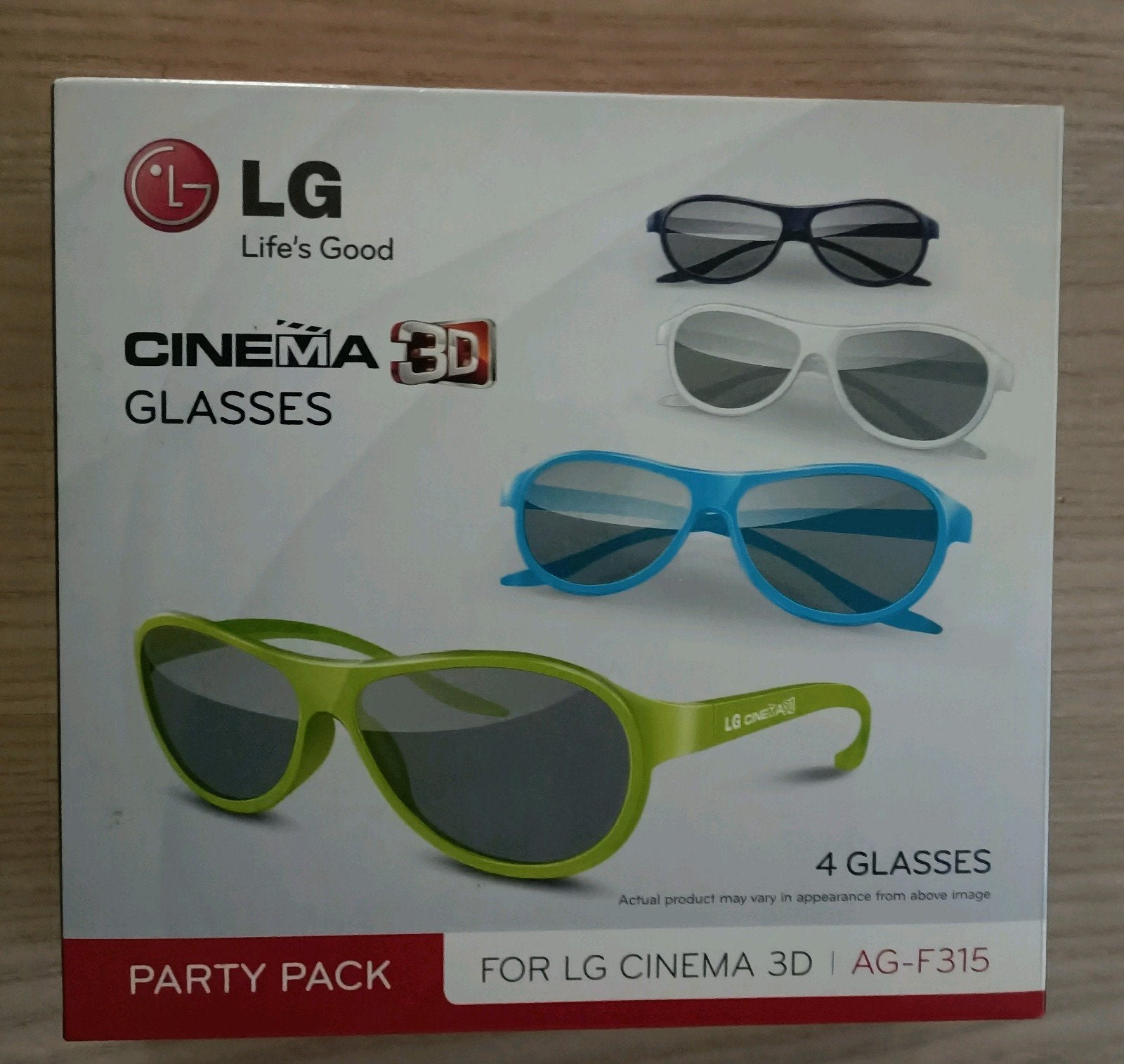 LG 3D Glasses 4st /partypack AG-F315 niet voor Samsung., Ophalen, Zo goed als nieuw