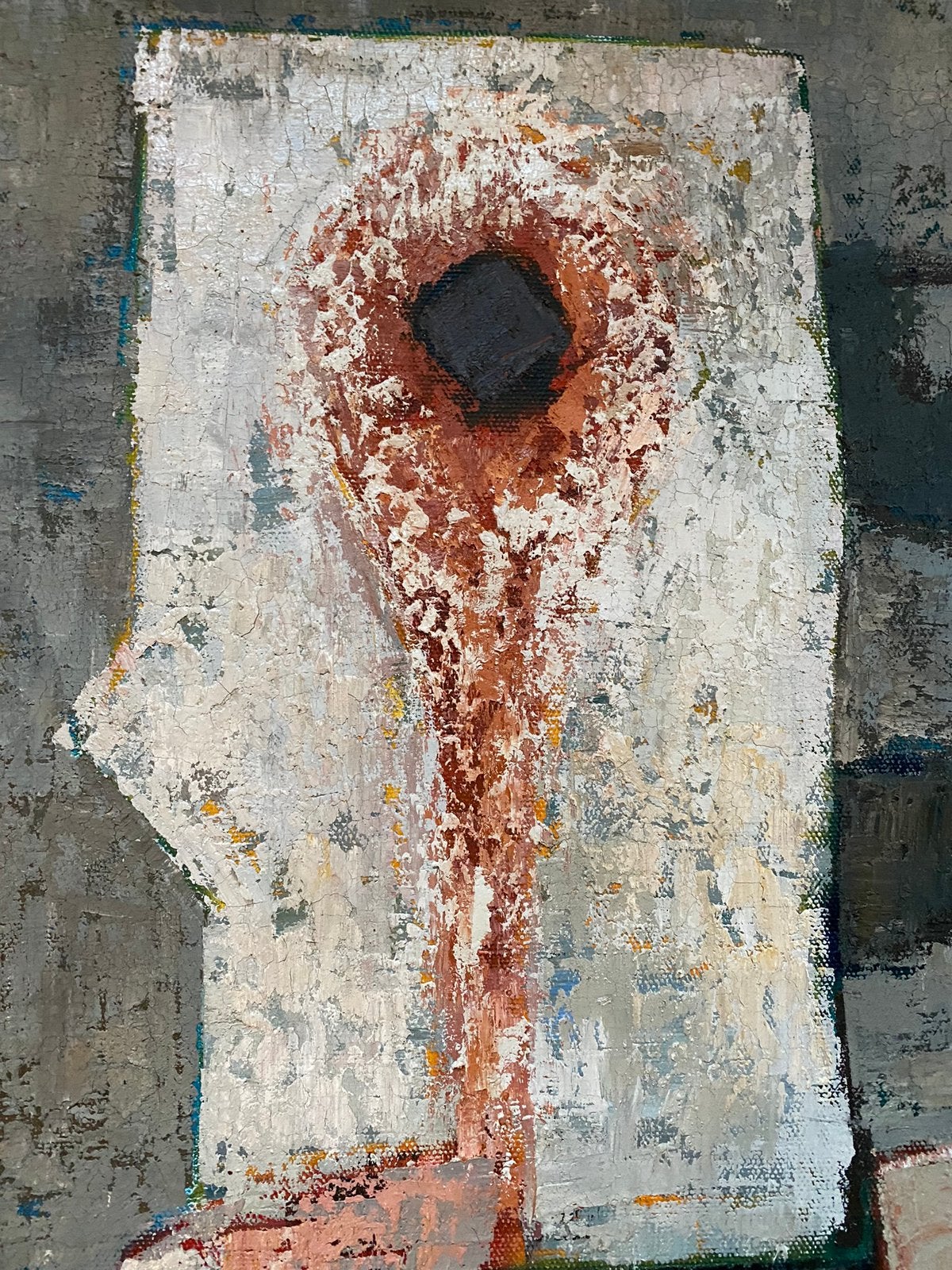 Abstract olieverf schilderij van 85 x 55 cm, Ophalen of Verzenden