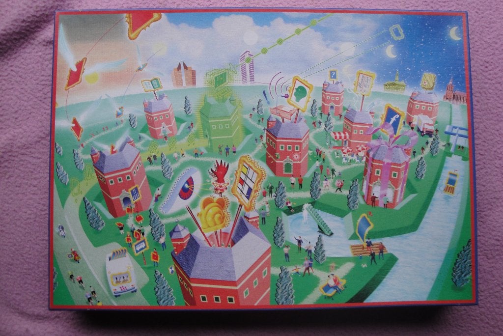 HET KRUITHUIS CARTOON PUZZLE 1.000 stukjes voor 2,50euro., Ophalen of Verzenden, 500 t/m 1500 stukjes, Zo goed als nieuw, Legpuzzel
