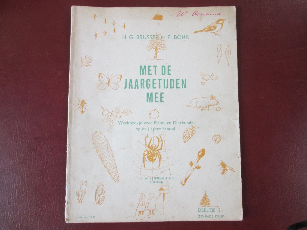 Met de Jaargetijden mee, door H. G. Brussee en P. Bonk, Boeken, Schoolboeken, Gelezen, Biologie, Overige niveaus, Ophalen of Verzenden