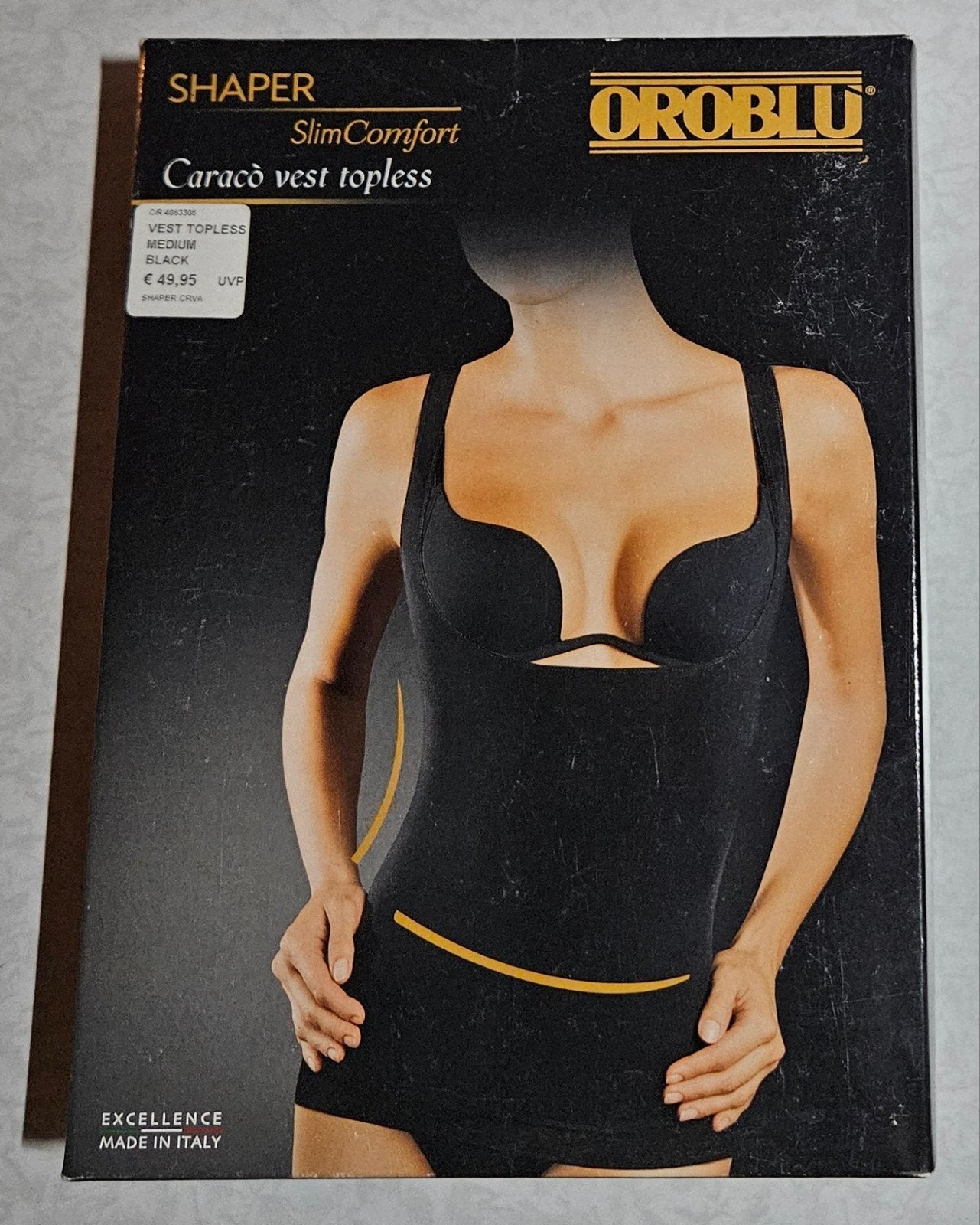 OROBLEU SlimComfort Caracò vest topless shaper, OROBLU, Ophalen of Verzenden, Zwart, Body of Korset