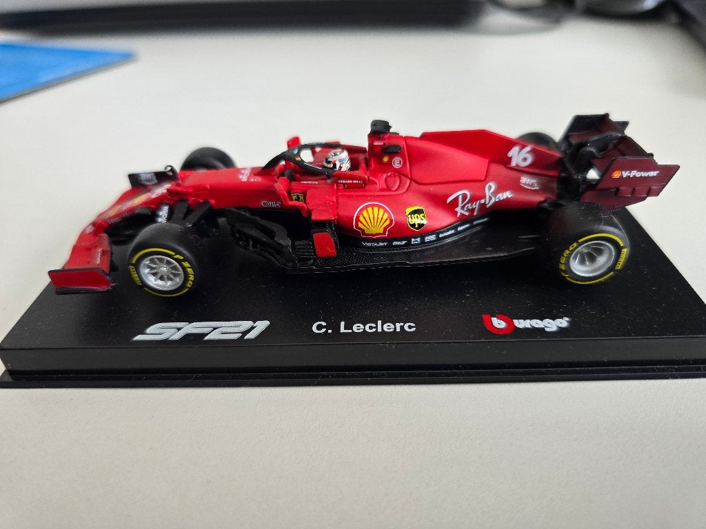 Ferrari F1 SF21 C Leclerc 1/43, Ophalen of Verzenden, Gebruikt, Auto, Overige merken