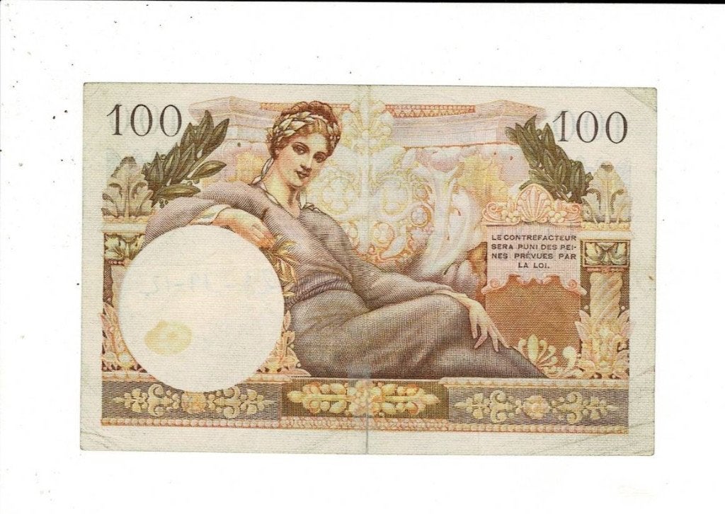 Frankrijk, 100 francs militairgeld bezette gebieden - rare, Ophalen of Verzenden, Frankrijk