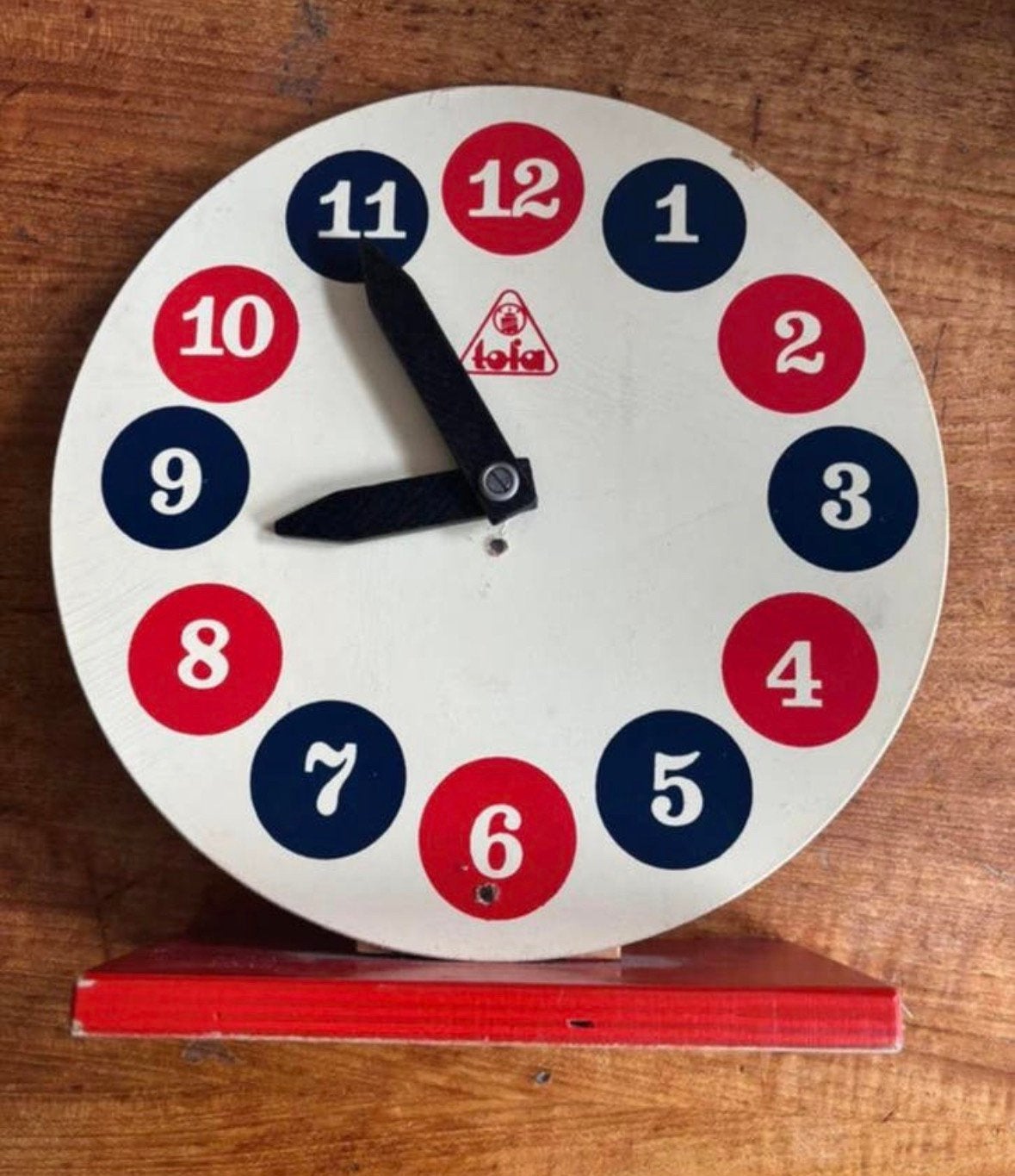 Tofa Houten Vintage Retro Tofa Klok Oefenklok Leerklok, Gebruikt, -, -, Overige typen