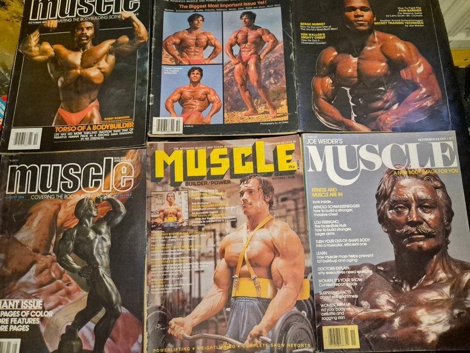6x Vintage Muscle BodyBuilding Magazines (Jaren '70), Ophalen of Verzenden, Gelezen, Sport en Vrije tijd