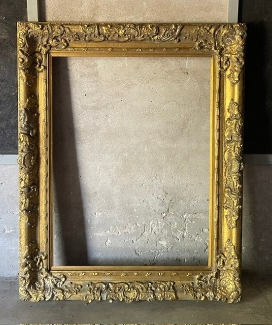 Grote klassieke gouden houten  lijst, Ophalen, Overige typen, Nieuw, Goud