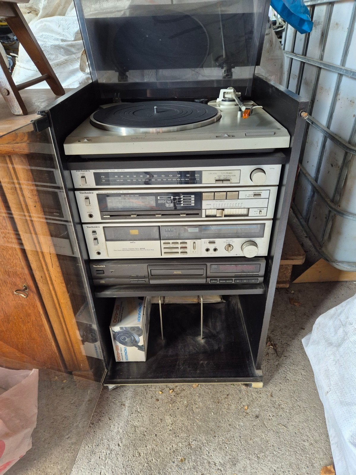 Vintage Technics hifi-stereotoren jaren 80, Gebruikt, Losse componenten, Cassettedeck, Ophalen