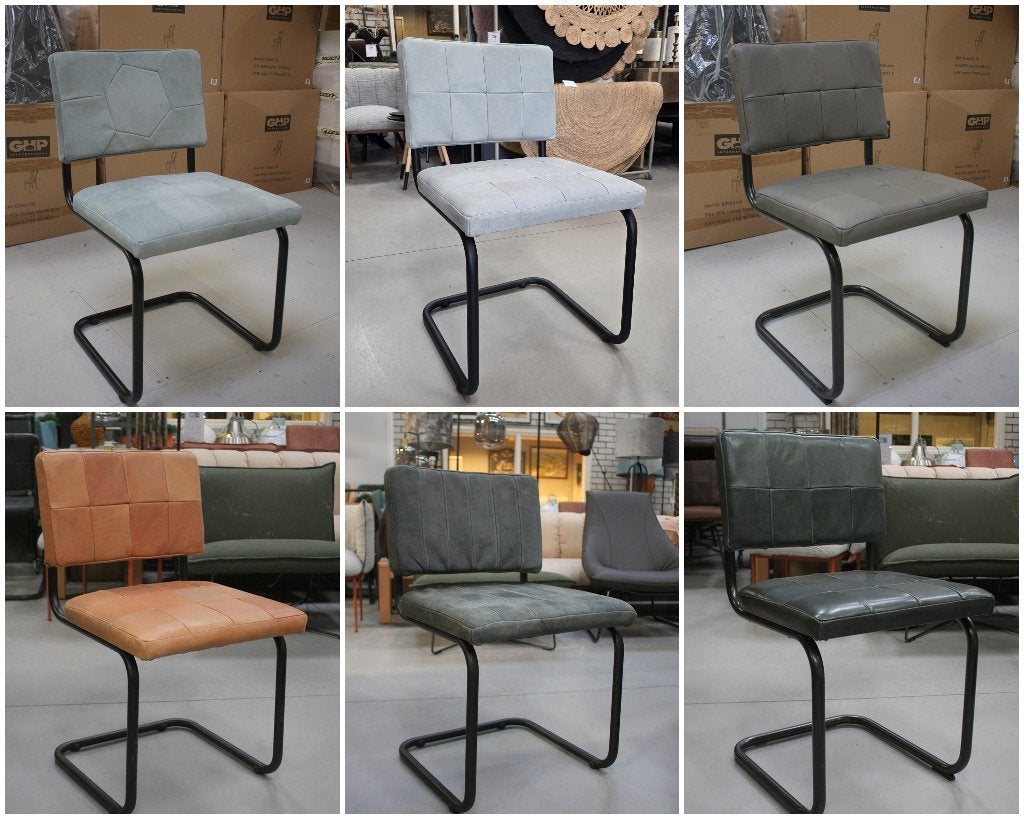 6 x eetkamerstoel NELSON Jess Design echt leer sledestoel, Huis en Inrichting, Ophalen, Overige kleuren, Zo goed als nieuw, Vijf, Zes of meer stoelen
