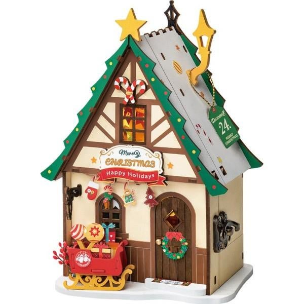 Robotime Twinkling Christmas House DS036, Groter dan 1:32, Nieuw, Ophalen of Verzenden, Robotime
