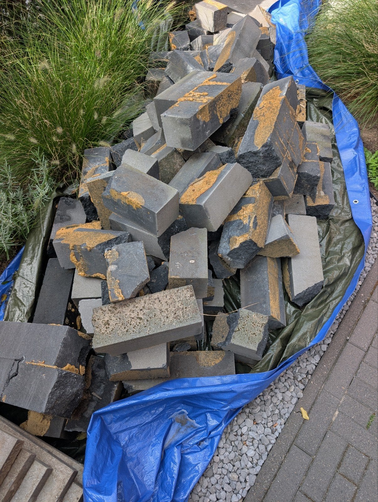Stapelblokken, gratis op te halen, Tuin en Terras, Ophalen, Gebruikt, Overige typen, 10 m² of meer