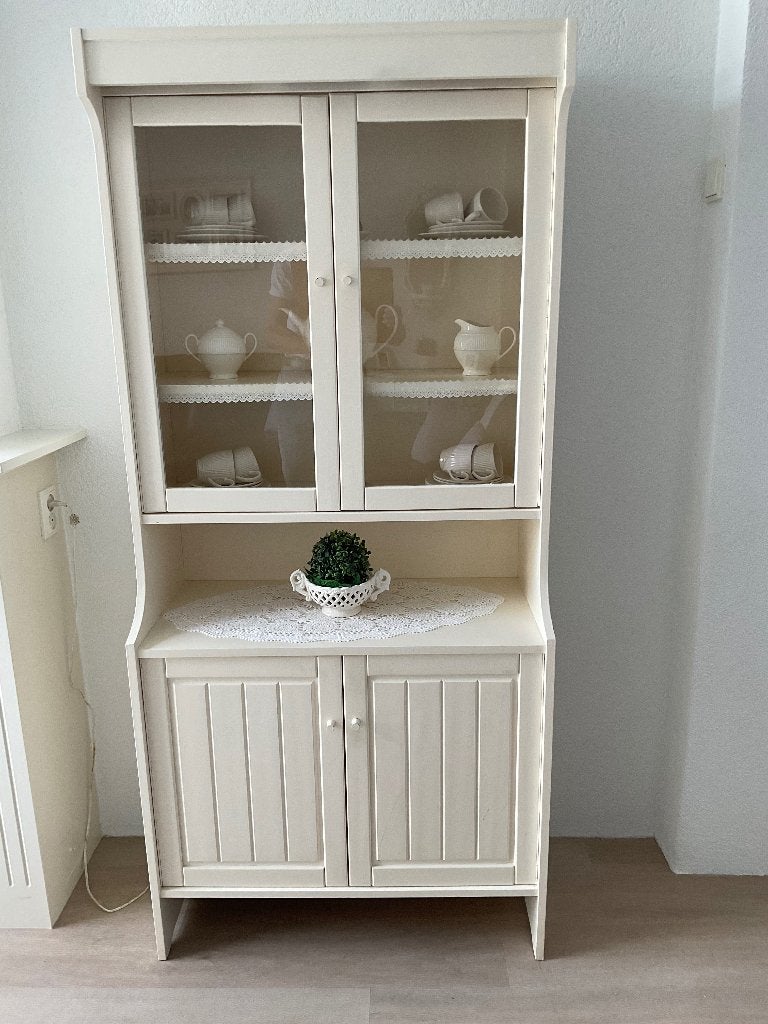Vitrinekastje buffetkastje leliewit, Huis en Inrichting, Kasten | Vitrinekasten, Ophalen, Overige materialen, 50 tot 100 cm, 150 tot 200 cm