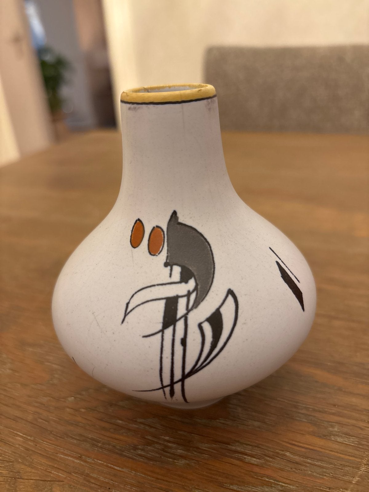 Flora Gouda Holland vaasje, handbeschilderd Como, Ophalen of Verzenden