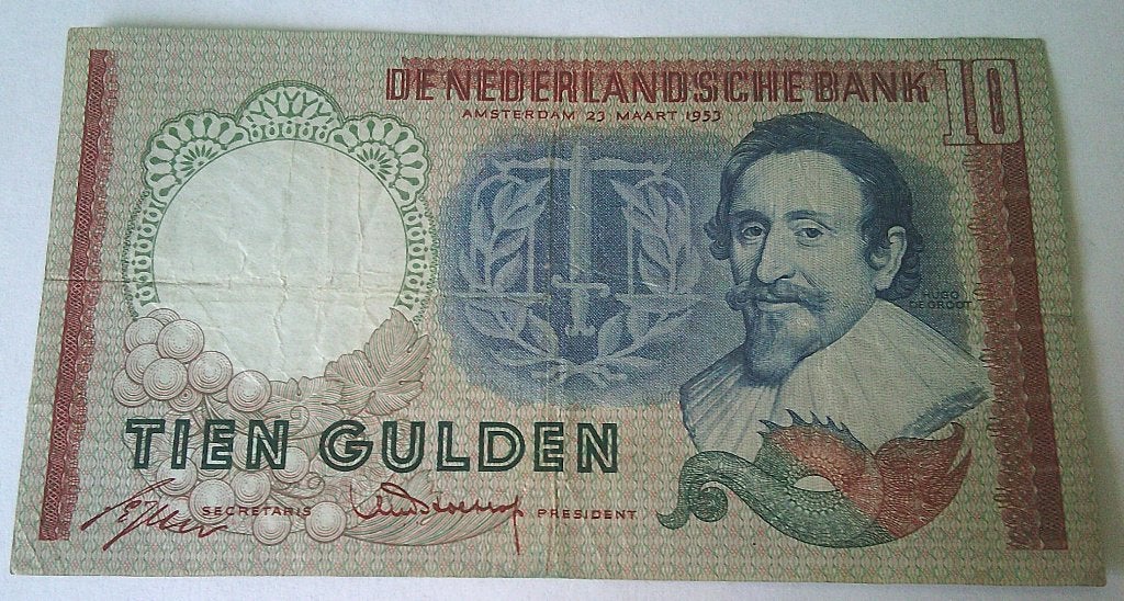 Nederland 10 gulden 1953 serienr.1 GR 038433.(18), Verzenden, 10 gulden, Los biljet