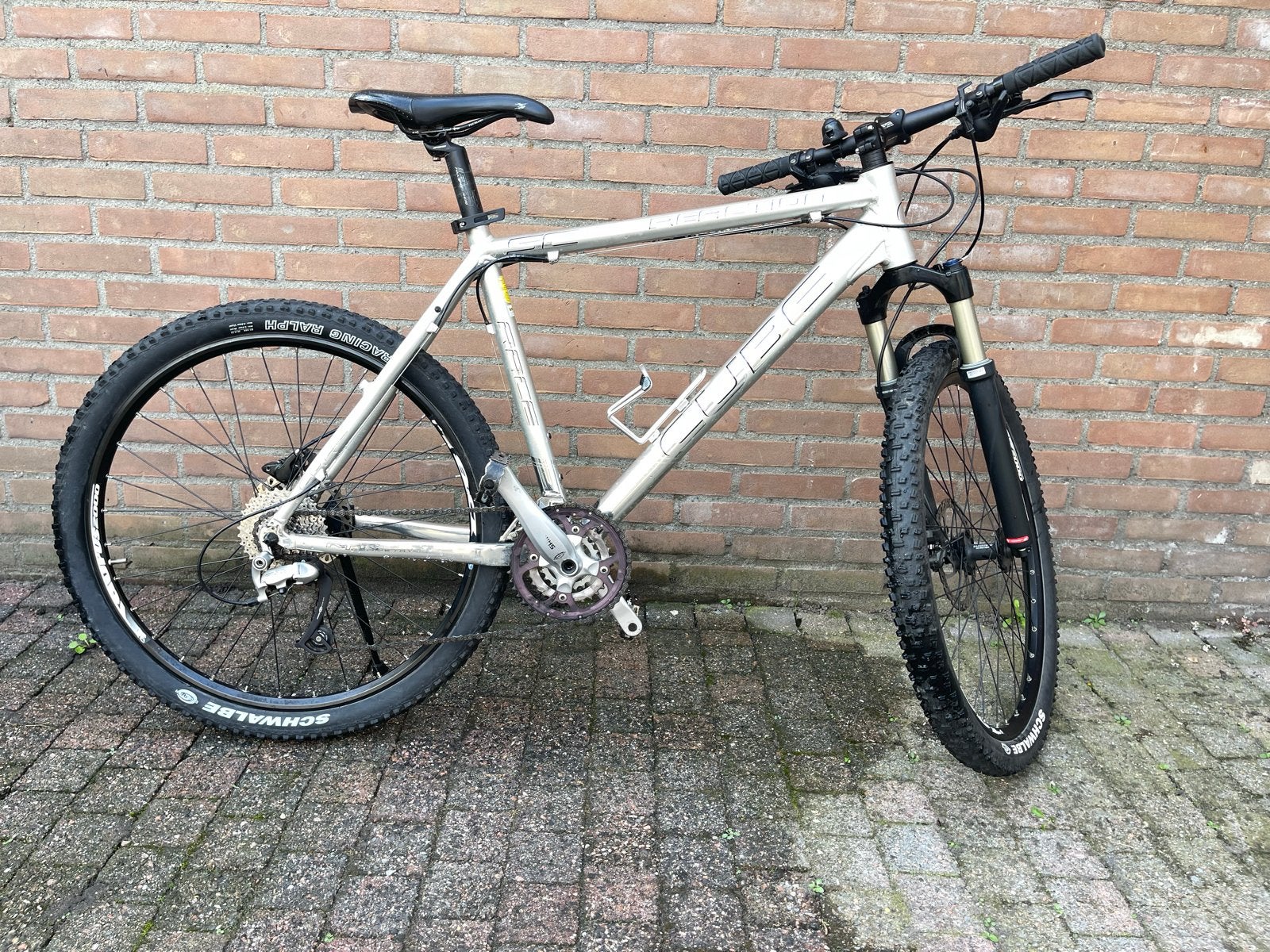 Zilverkleurige Cube Reaction Race MTB
