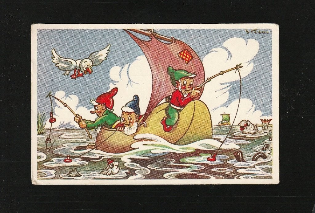 kabouters in de boot illu Pax Steen BB1-26, Ophalen of Verzenden, 1920 tot 1940, Gelopen