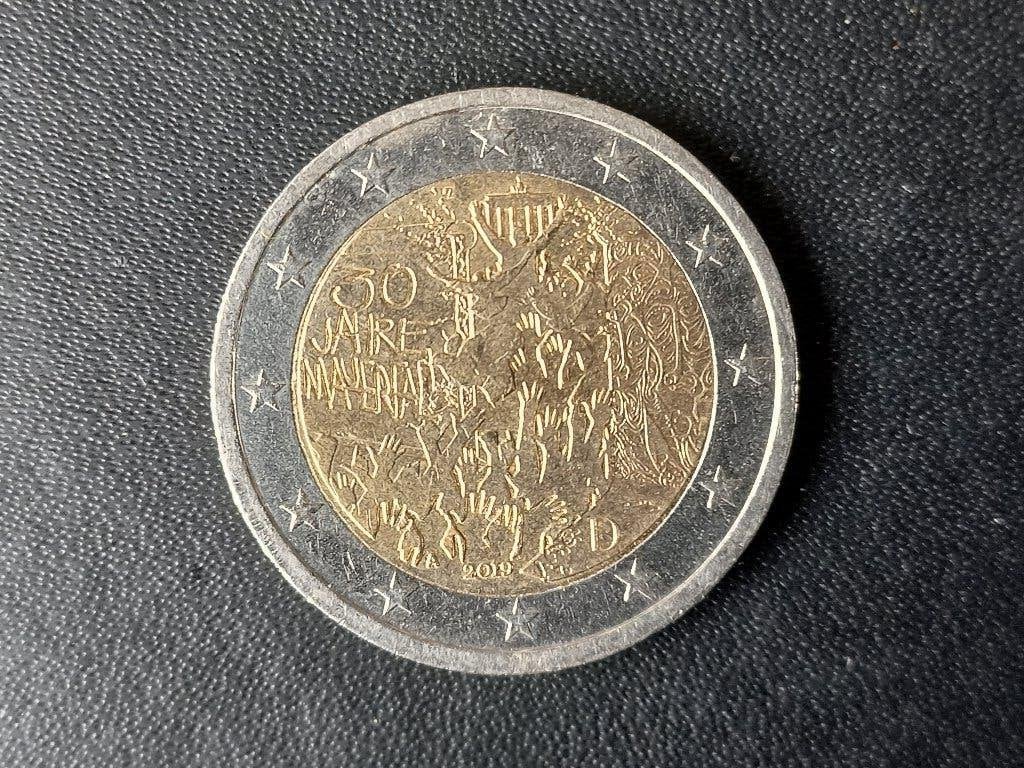 029: 2 Euromunt in nieuwstaat Duitsland 2019, Verzenden, Duitsland, 2 euro, Losse munt