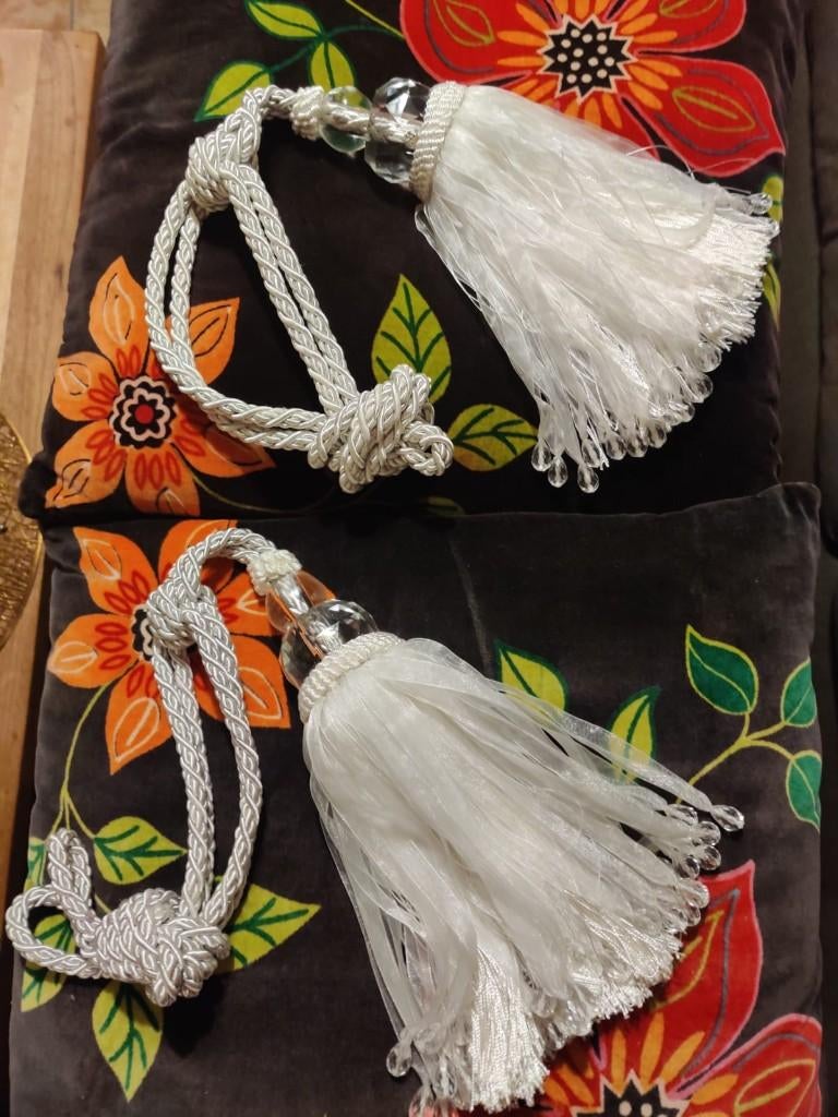 Luxe set gordijnembrasses – 2 stuks – 30 cm tassel, Huis en Inrichting, Stoffering | Gordijnen en Lamellen, Zo goed als nieuw