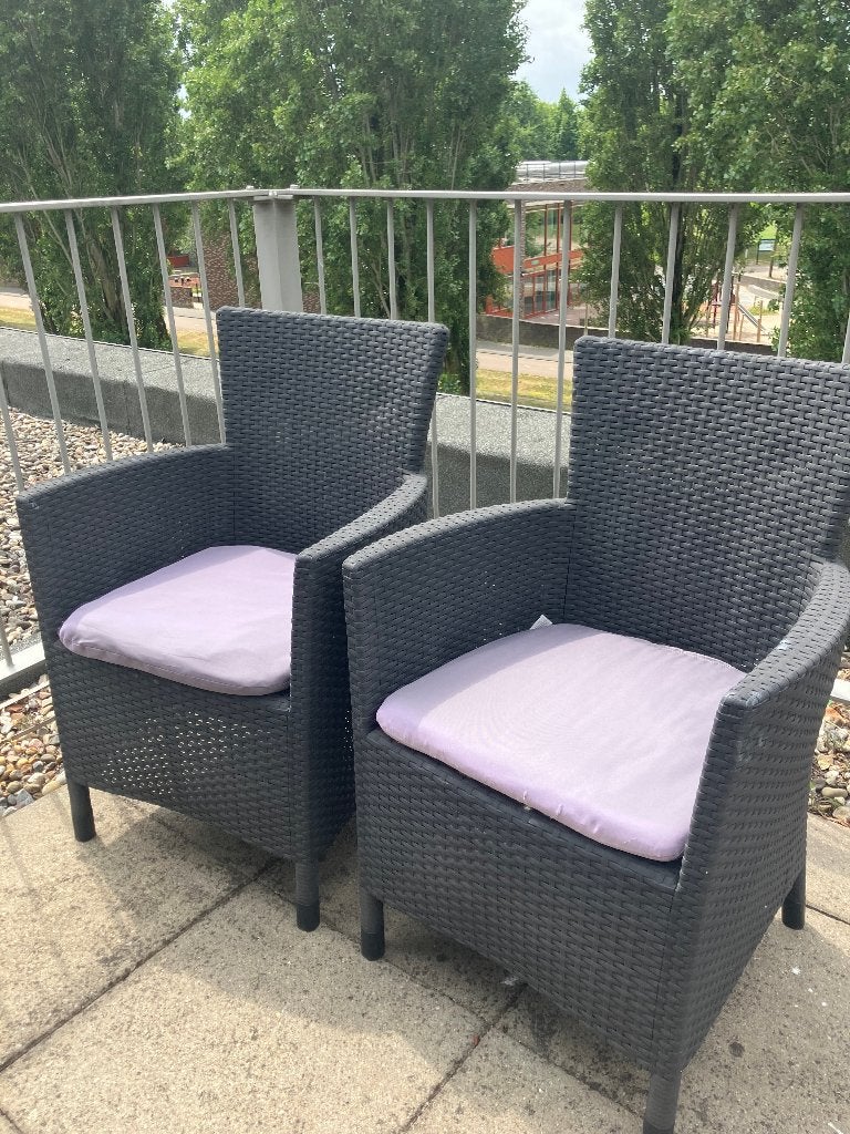 2 Allibert Iowa tuinstoelen, Kunststof, Gebruikt, Loungeset, Stoel